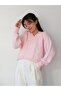Oversized Women's V-Neck Elegant Soft Textured Stylish Hair Knit Sweater - 2