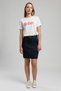 Normal Waist Dark Blue Women's Straight Standard Skirt 261 Lcf 126005 Mia 2 Denim