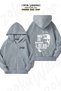 Unisex We Are the Walking Dead Printed Oversized Back Printed Zip Hooded Cardigan
