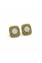 Women's Gold Color 316L Steel Inside Pearl Look Vintage Earrings - 2