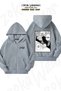 Unisex Jujutsu Kaisen Toge Inumaki Alone Printed Oversized Back Printed Zippered Hooded Cardigan