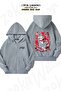 Unisex Hazbin Hotel Husk Printed Oversized Back Printed Zip Hooded Cardigan