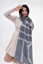 Wool Geometric Pattern Winter Scarf - Gray - 5