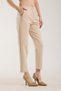 Suede Pants - Pencil Suede Pants with Pockets Model - 6