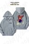 Unisex Stranger Things Steve Printed Oversized Back Printed Zippered Hooded Cardigan