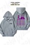 Unisex Milk Inside a Bag of Milk Printed Oversized Back Printed Zippered Hooded Cardigan