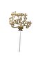 Gold Happy Birthday Luxury Stone Cake Topper - 2