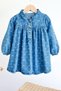 Miniğimin Cicileri Heart Printed Girls' Soft Denim Dress - Blue - 5