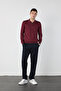 Men's Polo Neck Zippered Mercerized Knitwear - 5