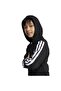 3 Stripes Fleece Children's Black Hooded Jacket - 5