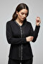 Women's Front Closed Button Detail Stone-Embellished Narcissus Seasonal Bluse - 6