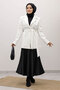 Fox Coat with Pockets Tsd250236 White - 3