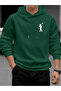 Men's Hammering Worker Silhouette B Printed Hoodie