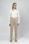 Women's High-Waisted Stretchy/ Stretch Fabric Fabric Carrot Cut Pencil Pants Stone - 3
