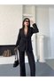 Women's Belted Blazer Jacket Pants Set – Stylish Office Combination