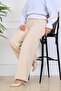 Dabıl Trousers with Stitching Detail on the Front Beige - 3