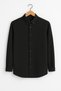 Men's Black Premium Crepe Fabric Shirt – Comfortable Fit New Season Stylish Casual Fashion Trend