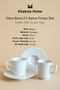 Vetra Series 2-Piece Porcelain White Coffee Cup Set 90 ml - 2