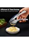 Large-Capacity Stainless Steel Garlic & Ginger Crusher, Rustproof, Dishwasher Safe - 4
