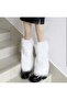 Women's Plush Leg Warmers, 50 cm Long