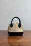 Straw Faux Leather Detail Mini Crossbody Hand and Shoulder Bag - Black