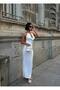 Slit Detailed Degaje Halter Neck Midi Evening Dress - 5