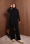 Women's Oversized Hair Braid Pattern Trouser Hijab Knitwear Set 3116 - 3