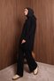Women's Oversized Hair Braid Pattern Trouser Hijab Knitwear Set 3116 - 6