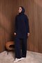 Women's Oversized Hair Braid Pattern Trouser Hijab Knitwear Set 3116 - 4