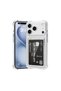 iPhone 17 Pro Max Compatible Card Holder Wallet Transparent Edge Protection Corners Tank Phone Case - 2