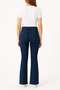 Isabelle Women's High Waist Navy Blue Stretch Fabric Flared F Flare Jeans Trousers Comfort Long - 3