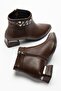 Daily Women's Bitter Brown Leather Boots with Stone and Pearl Heels - 4
