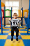 Boys' Cotton Comfortable Slogan Printed Crew Neck Sweatshirt and Sweatpants Set High Quality - 3