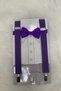 Woorage boy's bow tie suspender set 01101 purple - 2