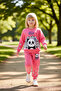 Cute Panda Patterned Girls' Knitted Tracksuit Set High Quality Stylish Comfortable Casual
