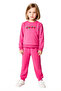 Girl's Printed Crew Neck Knitted Regular Fit Tracksuit Set Quality Stylish Comfortable - 4