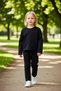 Girl's Comfortable Stretchy Ribbed Detailed Long Sleeve Top and Leggings Set Quality Stylish Comfortable