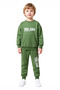 Motivational Printed Boys' Knitted Sweatshirt and Sweatpants Set Quality Stylish Comfortable - 4