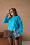 Oversized Heart and Teddy Bear Detailed Crew Neck Knitwear Sweater Aw25Kz0071 - 3
