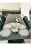 Jute, American Service Set, 6 Plates, 1 Bread Basket, Plate Mat, Plate Set, Modern Lux Presentation - 5