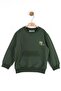 Boy 1-4 Years Old Back Printed Sweatshirt Green