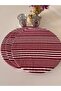 3-Piece Burgundy Striped Placemat 33 cm Tableware Presentation Christmas New Year