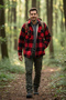 Lumberjack Men's Shirt with Fur Inside - Winter Plaid Pattern Men's Lumberjack Style Shirt - 4