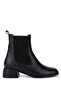 Women's Genuine Leather Black Heeled Boots