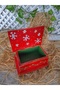 New Year Themed Wooden Gift Box, Handmade Jewelry/Accessory Box, 21×15×8cm - 3