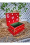 New Year Themed Wooden Gift Box, Handmade Jewelry/Accessory Box, 21×15×8cm - 4