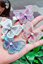 Pearl Embroidered Butterfly Buckle Retro Buckle (4 Pieces)