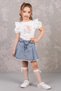 Mojo Girl's 4-9 Years Old Denim Shorts Skirt 0204 Jeans Blue