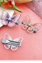 Pearl Embroidered Butterfly Buckle Retro Buckle (4 Pieces) - 3