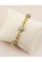 Auravia Inlaid Stone 3 Evil Eye Beaded Xuping Bracelet - 3